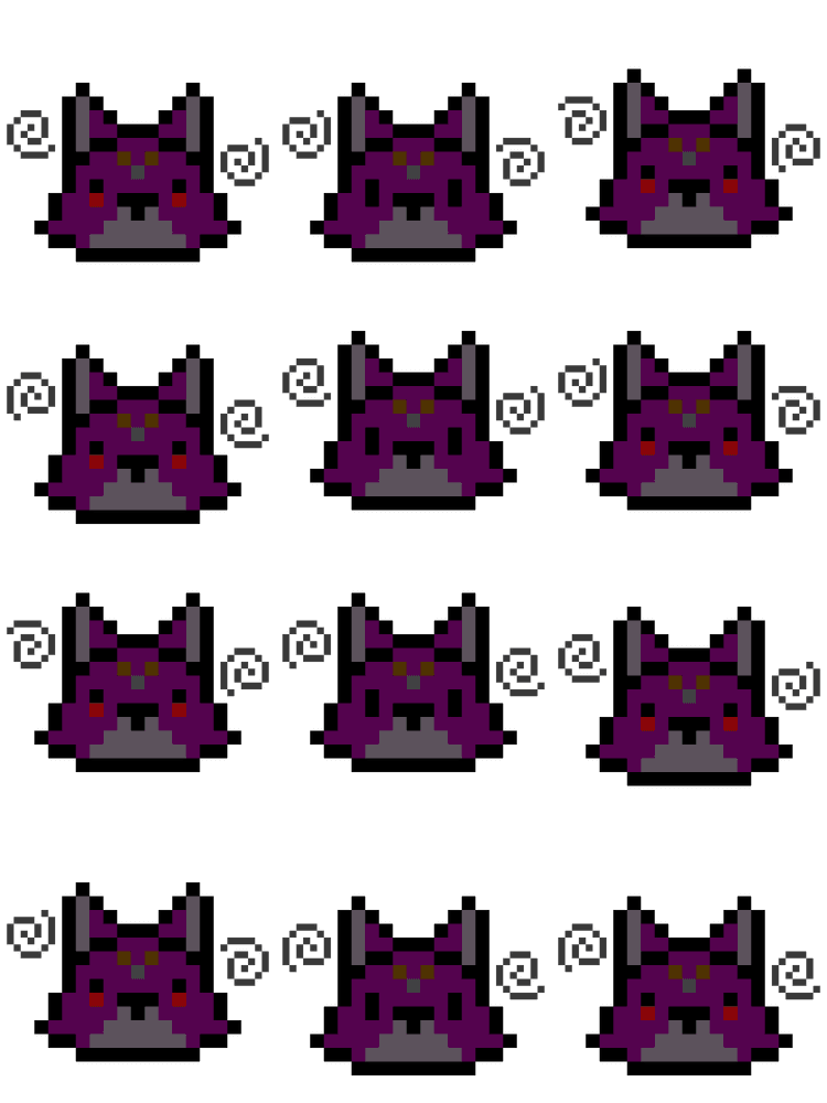 Purple Fox Spirit Sprite Sheet